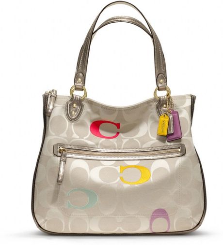 coach poppy hallie tote