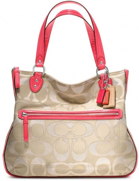 coach poppy signature tote