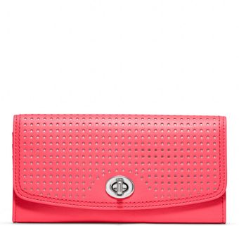 Coach Legacy Perforated Leather Slim Envelope Wallet - Lyst
