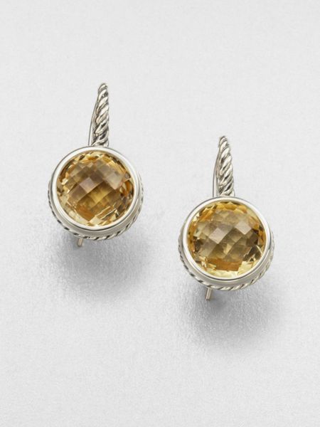 david-yurman-silver-champagne-citrine-and-sterling-silver-earrings ...