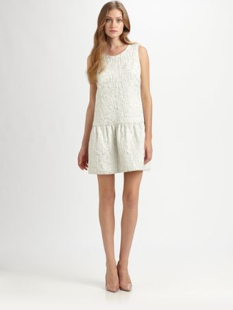 DKNY Sleeveless Jacquard Dress - Lyst