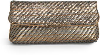 Elie Tahari Colleen Metallic Leather Clutch - Lyst