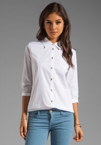 Elizabeth And James Jeweled Button Cohen Shirt - Lyst