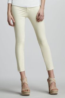 J Brand Luxe Twill Slim Pants Lemon Custard - Lyst