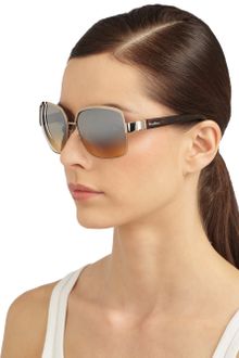 Max Mara Square Metal Sunglasses - Lyst