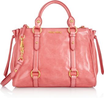 Miu Miu Leather Tote - Lyst