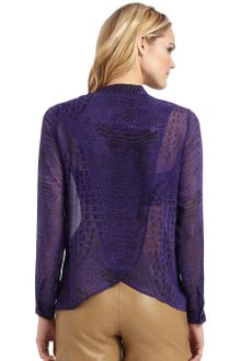 Sachin & Babi Snakeskin Print Chiffon Blouse - Lyst