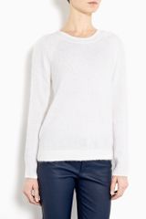 Acne White Micah Angora Jumper