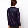Asos Jumper in Oil Slick Foil in Blue (navy) - Lyst