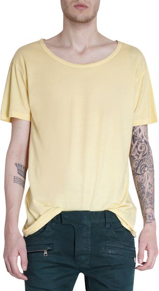 Balmain Wide Crewneck Short Sleeve Tee - Lyst
