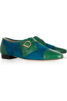 Charlotte Olympia Suchet Leather and Suede Loafers - Lyst