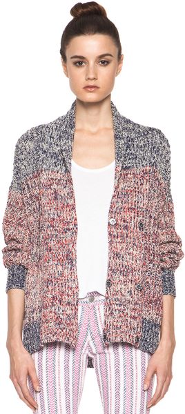 Etoile Isabel Marant Maxime Americana Knit Cardigan in Bleu - Lyst