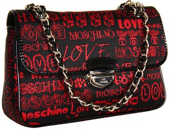 Love Moschino Typographic print shoulder bag - Lyst