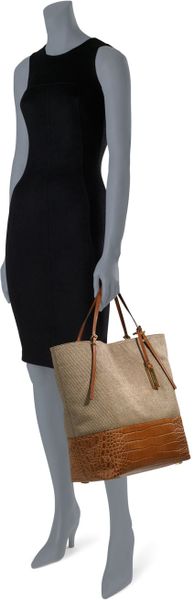 michael kors woven tote bag