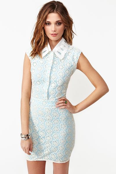 Nasty Gal Daisy Sky Lace Dress in White (SKY BLUE/LACE) | Lyst