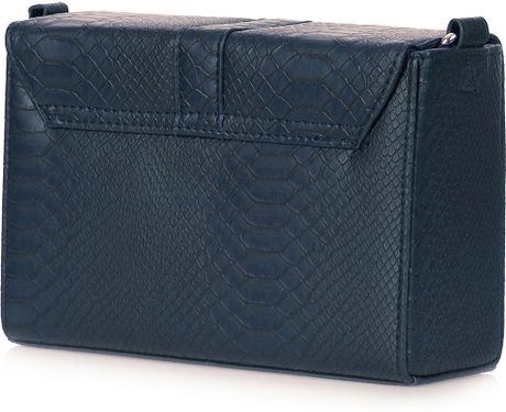 Topshop Snake Trim Boxy Bag in Blue (navy) Topshop Snake Trim Boxy Bag in Blue (navy)