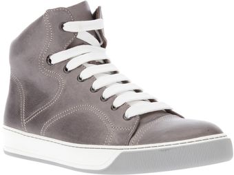 Lanvin Mid Hightop Trainer - Lyst