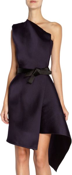 Lanvin Wrap Skirt Oneshoulder Dress - Lyst