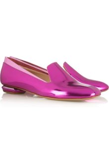 Nicholas Kirkwood Metallic Leather Slippers - Lyst