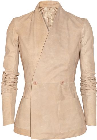 Rick Owens Hollywood Textured-leather Jacket - Lyst