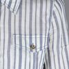 Tory Burch Contrast Stripe Shirt in Gray (grey) - Lyst