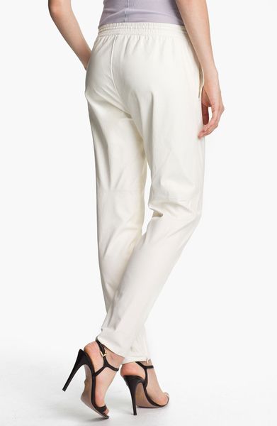 white leather pants mens