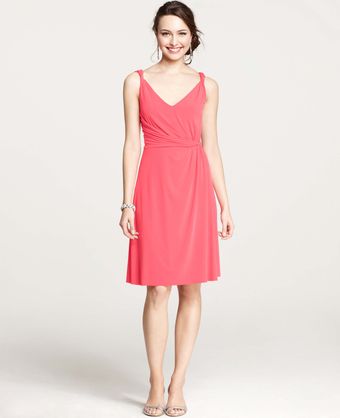 Ann Taylor Jersey Twisted Shoulder Strap Bridesmaid Dress - Lyst