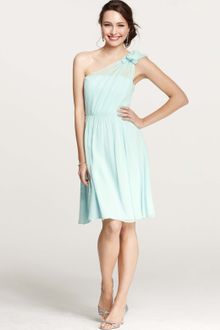 Ann Taylor Petite Silk Georgette Flower One Shoulder Bridesmaid Dress - Lyst