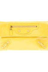 Balenciaga Studded Buckle Zip Clutch