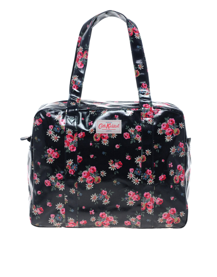 cath kidston black and white floral bag