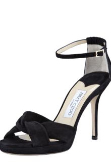Jimmy Choo Marion Suede Platform Sandal Black - Lyst