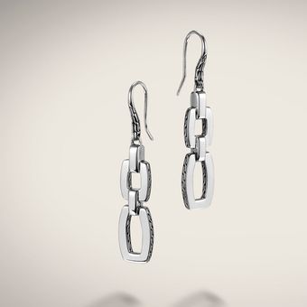 John Hardy Double Drop Earrings On French Wire - Lyst