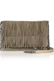Stella McCartney The Falabella Fringed Faux Suede Shoulder Bag - Lyst