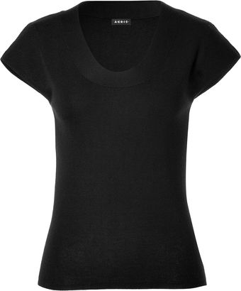 Akris Black Cashmeresilk Knit Top - Lyst