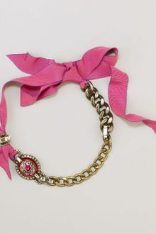 Lanvin Chain Choker Ribbon Necklace - Lyst