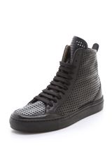 Maison Martin Margiela Perforated High Top Sneakers