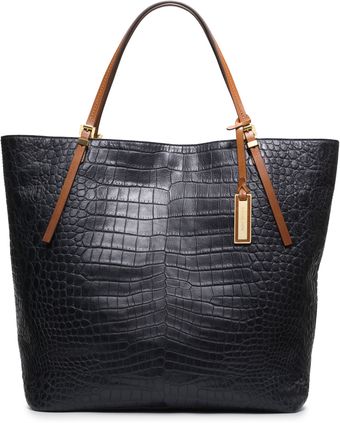 Michael Kors Large Gia Crocodileembossed Tote - Lyst