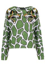 Topshop Embroidered Tiger Sweat