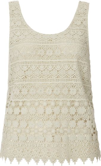 Topshop Crochet Vest - Lyst