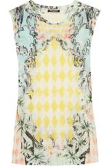 Balmain Printed Linen Tank