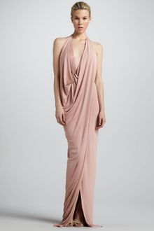 Donna Karan New York Draped Jersey Evening Gown - Lyst