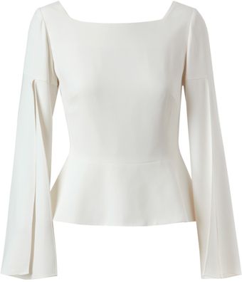 Osman Yousefzada Split Sleeve Crepe Top - Lyst