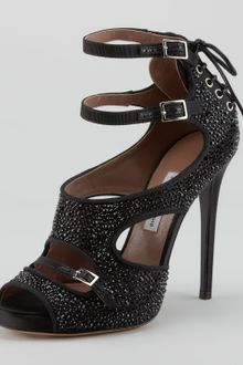 Tabitha Simmons Bailey Double Ankle Wrap Crystalembellished High Heel - Lyst