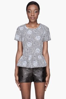 Marc By Marc Jacobs Blue Jamie Dot Peplum Blouse - Lyst