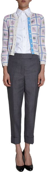Thom Browne Check Print Cardigan - Lyst