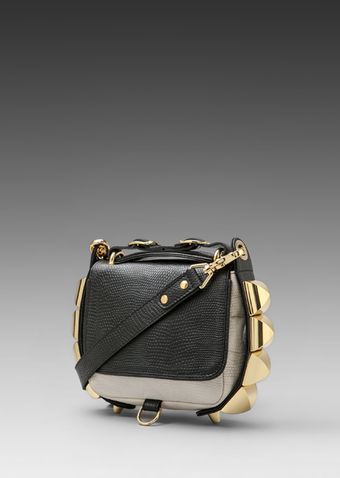 CC Skye The Studded Eden Two Tone Python Crossbody in Blackwhite - Lyst