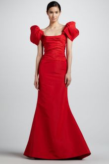 Oscar de la Renta Off The Shoulder Faille Gown - Lyst