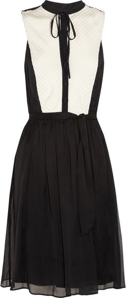 Temperley London Bette Two tone Silk-sateen Dress - Lyst