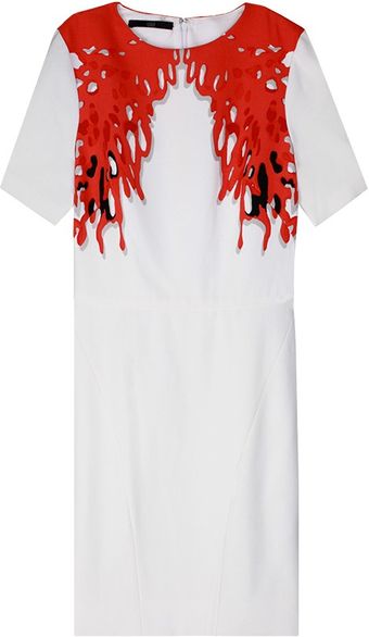 Tibi Coral Short Sleeve Dress - Lyst