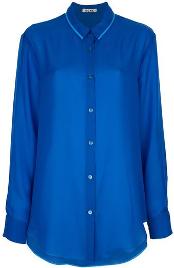 Acne Patti Tape Sheer Shirt - Lyst